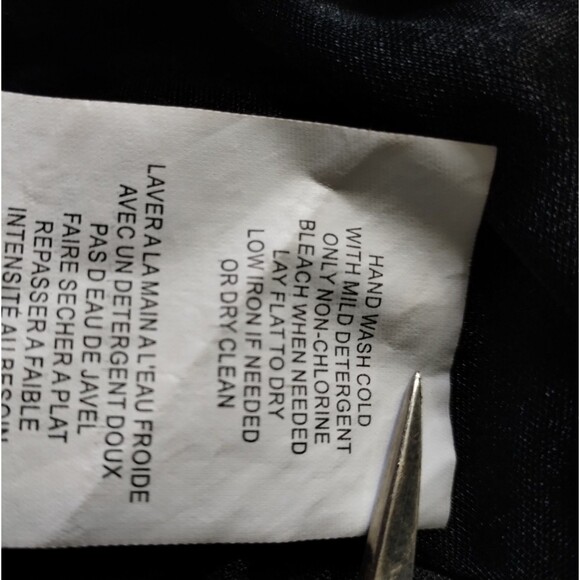 Black Lace Dress XL Knee Length Lined Witchy Goth Dark Renaissance Knee Length - Picture 12 of 13